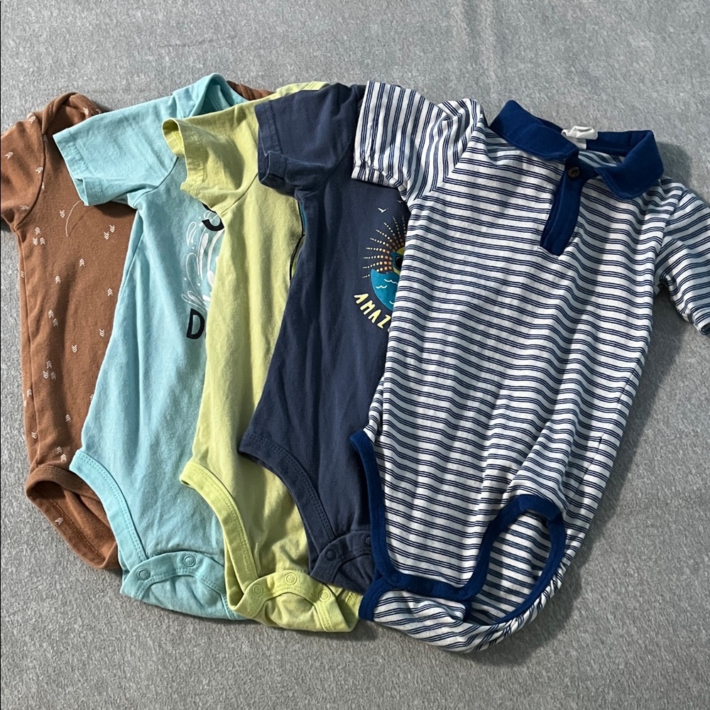 Set of Five One Pieces & Set of Three Long-Sleeve Tops